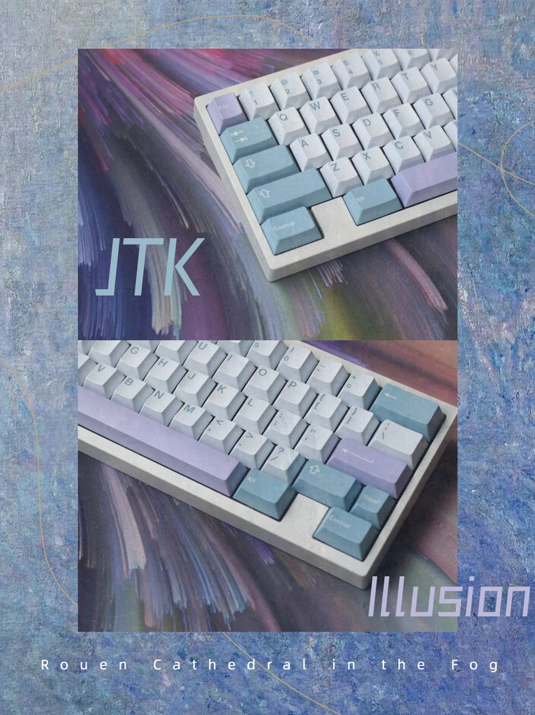JTK illusion キーキャップ JTK Illusion Cherry Profile ABS Doubleshot Keycap Set – ClickClack