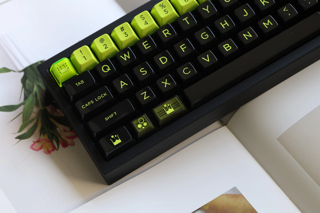 [In-stock] JTK TOXIC HSA Profile ABS Doubleshot Glossy Surface Keycap Set