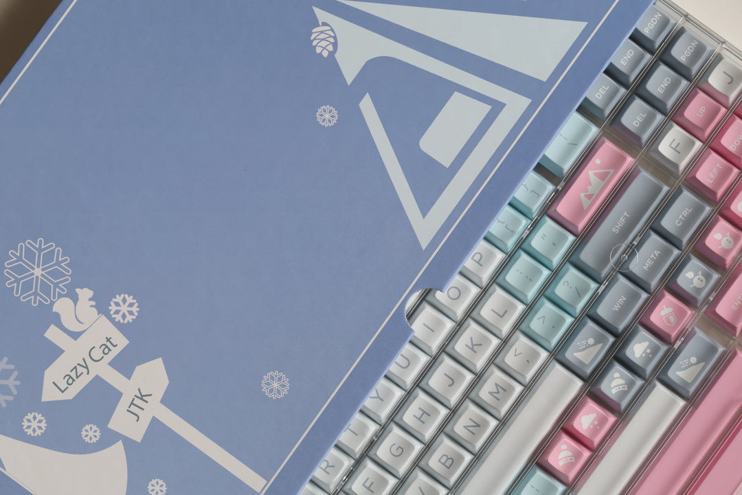 JTK HSA Snow Camping ABS Doubleshot Glossy Surface Keycap Set