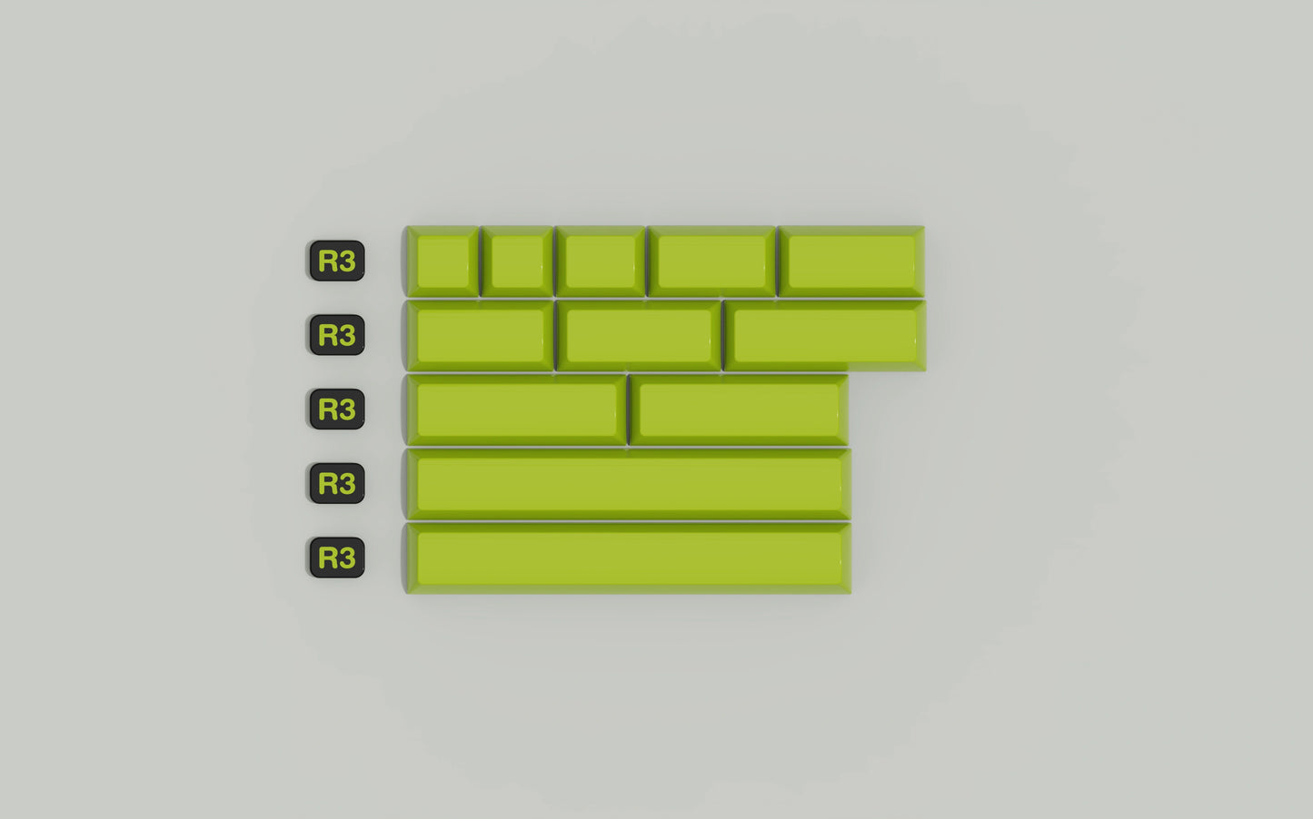 [In-stock] JTK TOXIC HSA Profile ABS Doubleshot Glossy Surface Keycap Set