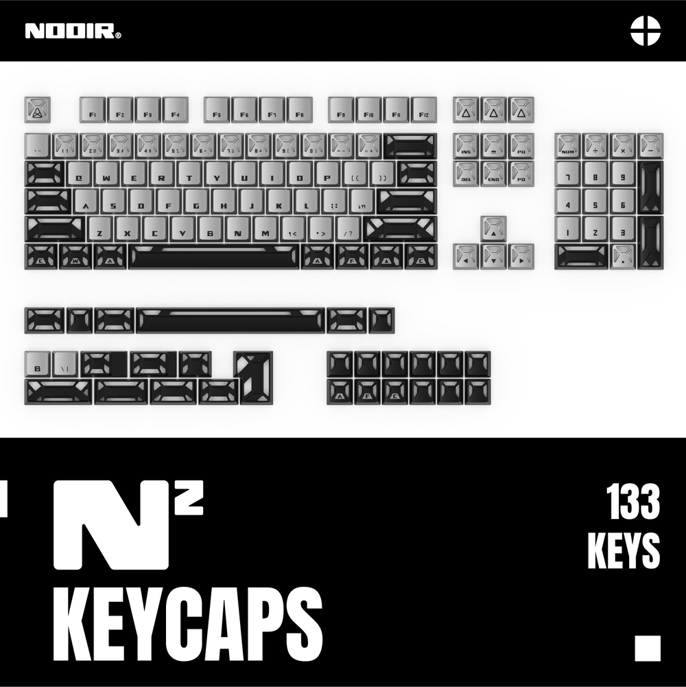 [GB]NOOIR N² Metal Keycaps | Aluminum Alloy CNC Machined | Anodized | Hollow Design