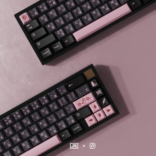 [In-stock] JTK NightSakura Cherry Profile ABS Tripeshot Keycap Set