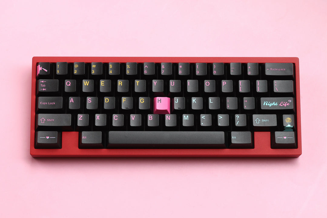 JTK NightLife Cherry Profile ABS Tripeshot Keycap Set