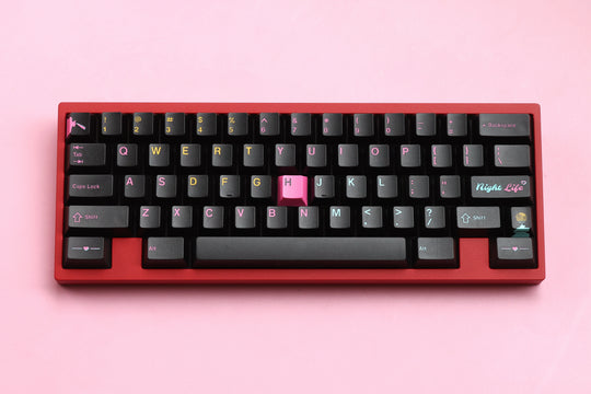 JTK NightLife Cherry Profile ABS Tripeshot Keycap Set