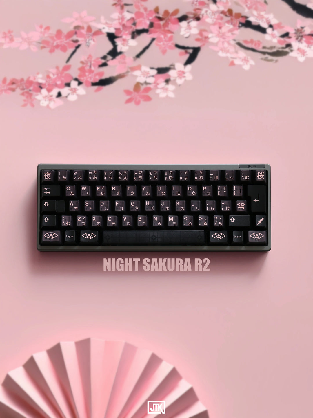 [In-stock] JTK NightSakura Cherry Profile ABS Tripeshot Keycap Set
