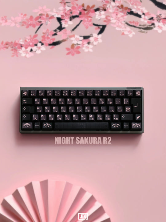 [In-stock] JTK NightSakura Cherry Profile ABS Tripeshot Keycap Set