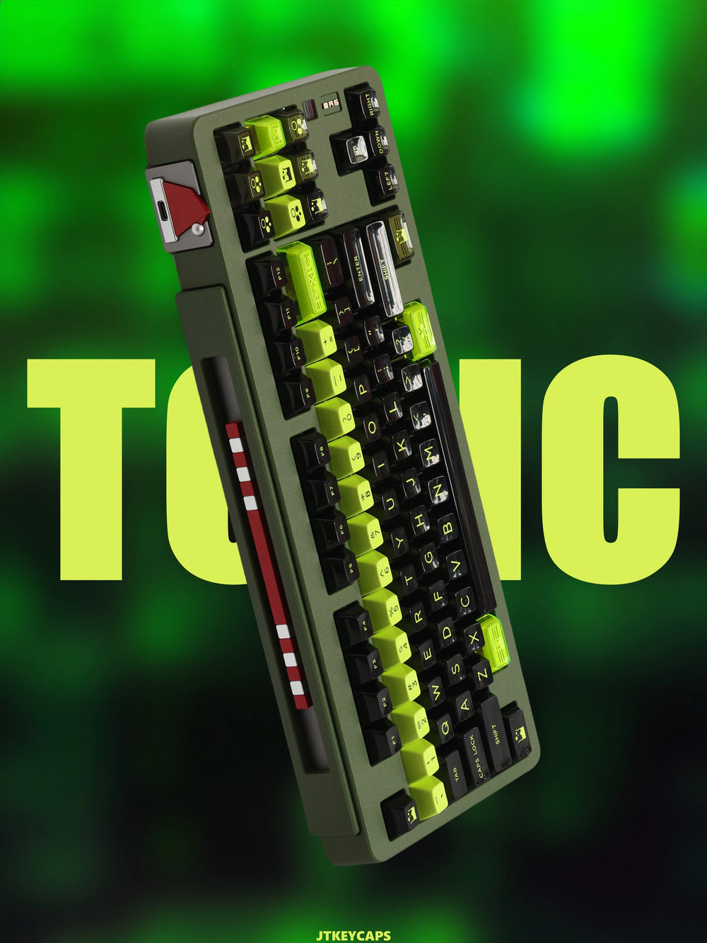 [In-stock] JTK TOXIC HSA Profile ABS Doubleshot Glossy Surface Keycap Set