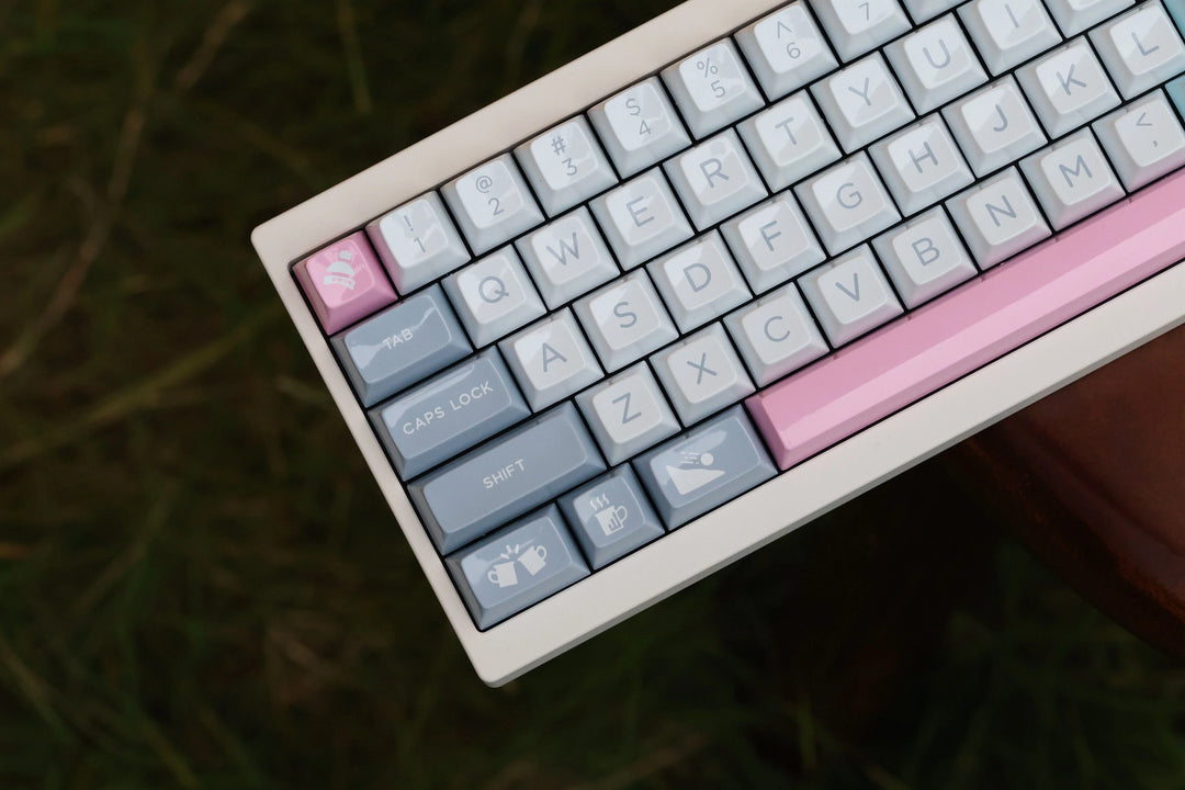 JTK HSA Snow Camping ABS Doubleshot Glossy Surface Keycap Set