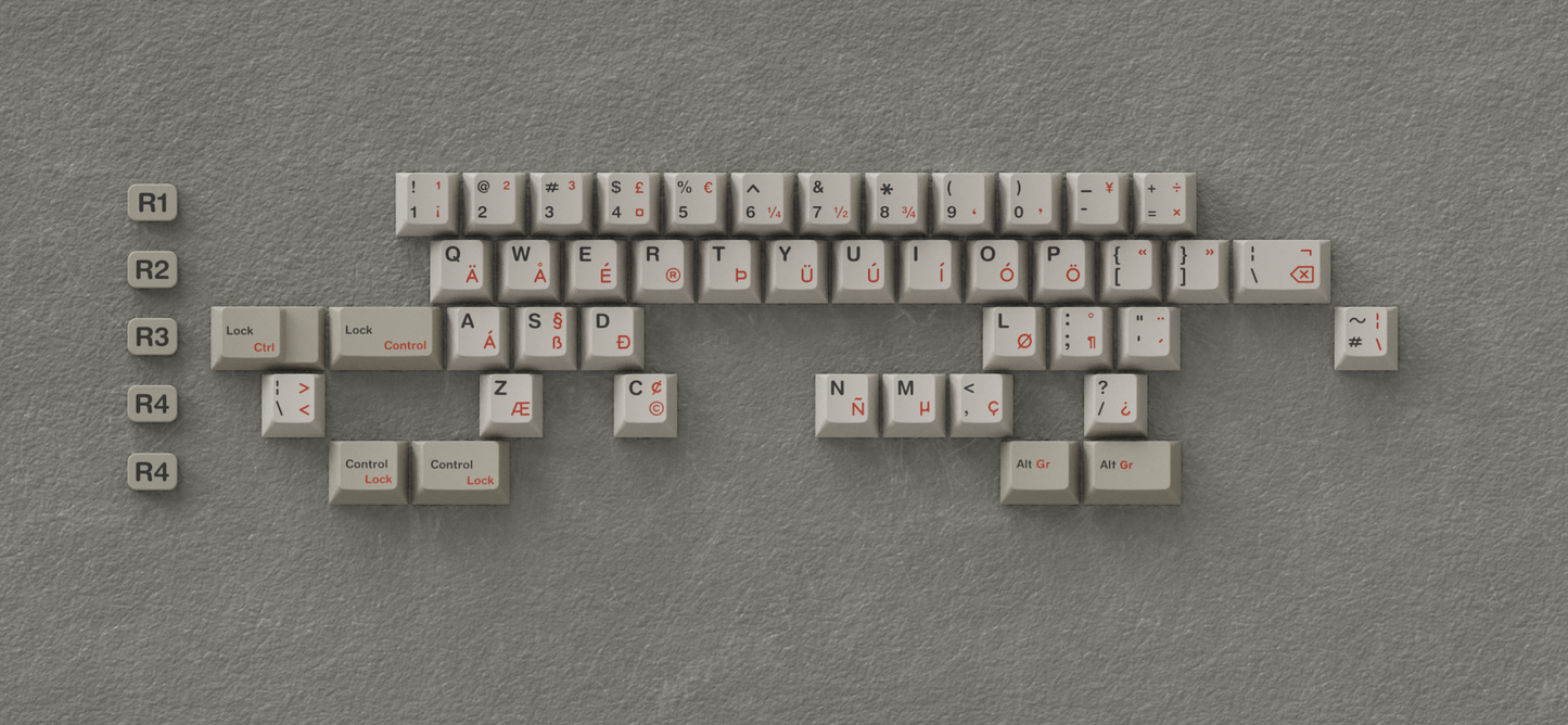 [In-stock] JTK Beige Cherry Profile PBT&ABS Tripeshot Keycap Set
