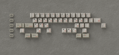 [In-stock] JTK Beige Cherry Profile PBT&ABS Tripeshot Keycap Set