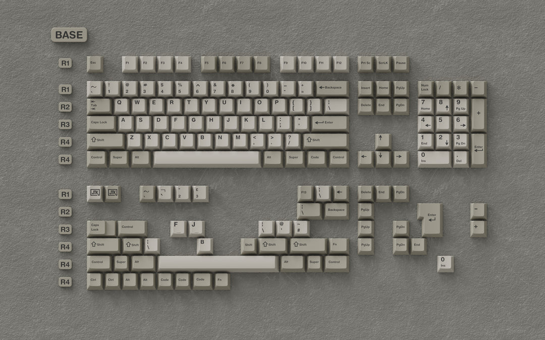 [In-stock] JTK Beige Cherry Profile PBT&ABS Tripeshot Keycap Set