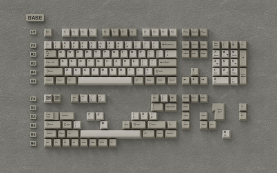 [In-stock] JTK Beige Cherry Profile PBT&ABS Tripeshot Keycap Set