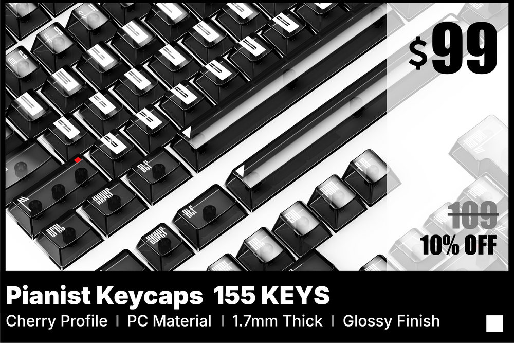 [Instock] Nooir K2 Extra Add-ons Pianist Keycaps&Amber Switch