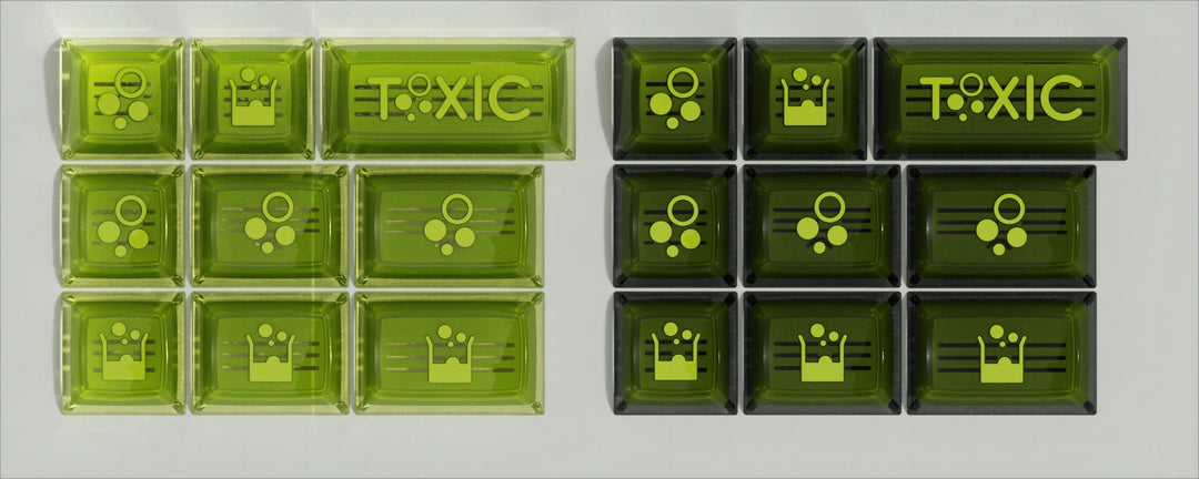 [In-stock] JTK TOXIC HSA Profile ABS Doubleshot Glossy Surface Keycap Set