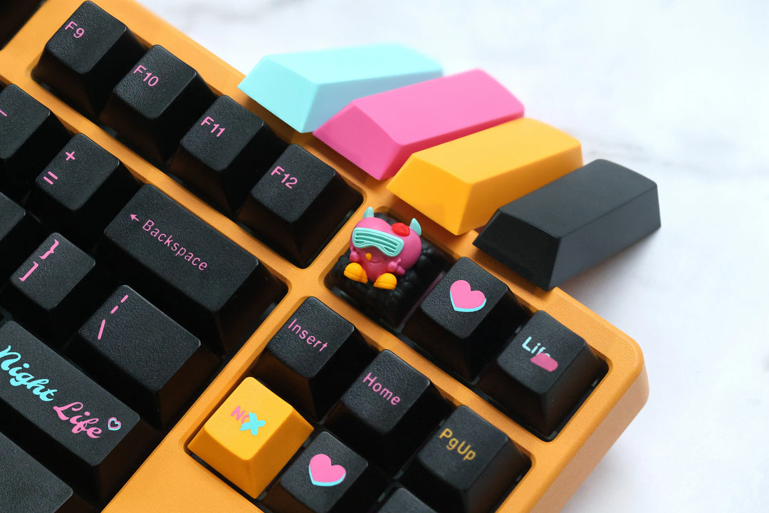 JTK NightLife Cherry Profile ABS Tripeshot Keycap Set