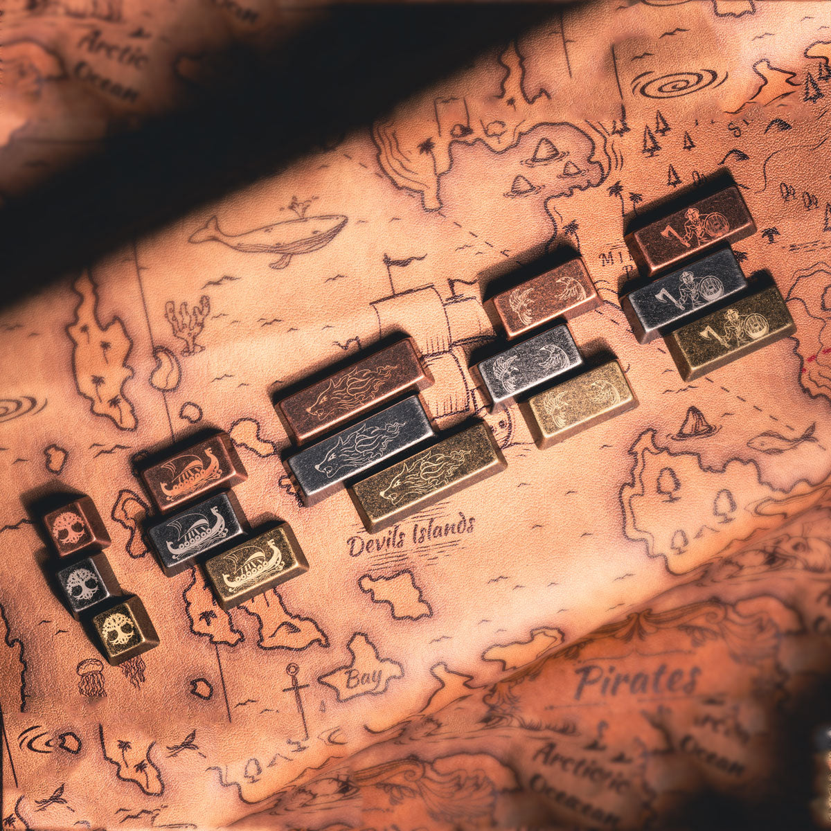 [GB] Awekeys Viking Antiques Full Metal Keycaps - Extension Kit