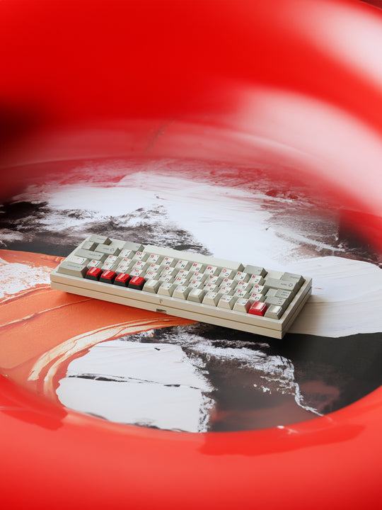 [In-stock] JTK Beige Cherry Profile PBT&ABS Tripeshot Keycap Set