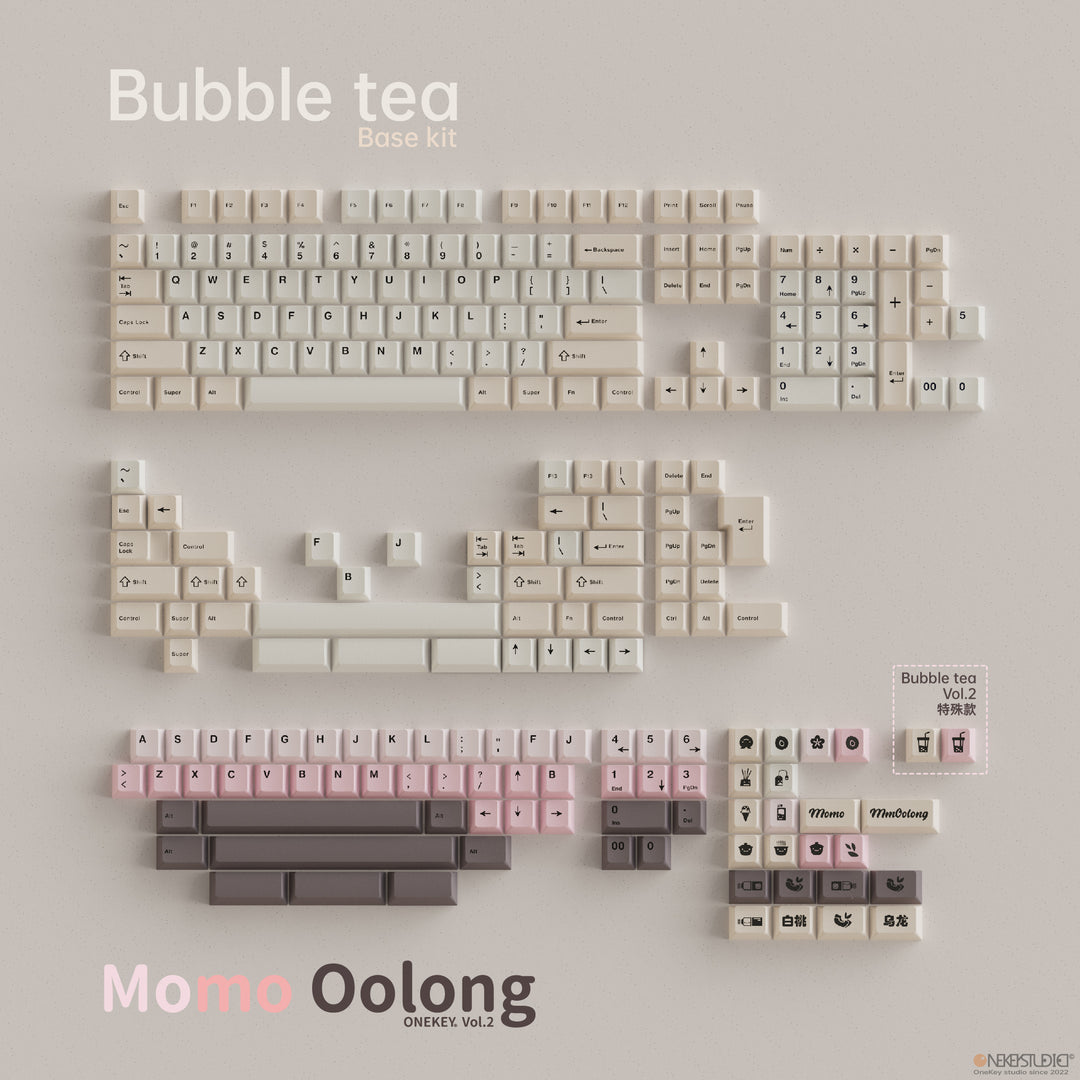 [Group Buy] Onekey Studio Bubble Tea Cherry Profile Keycaps