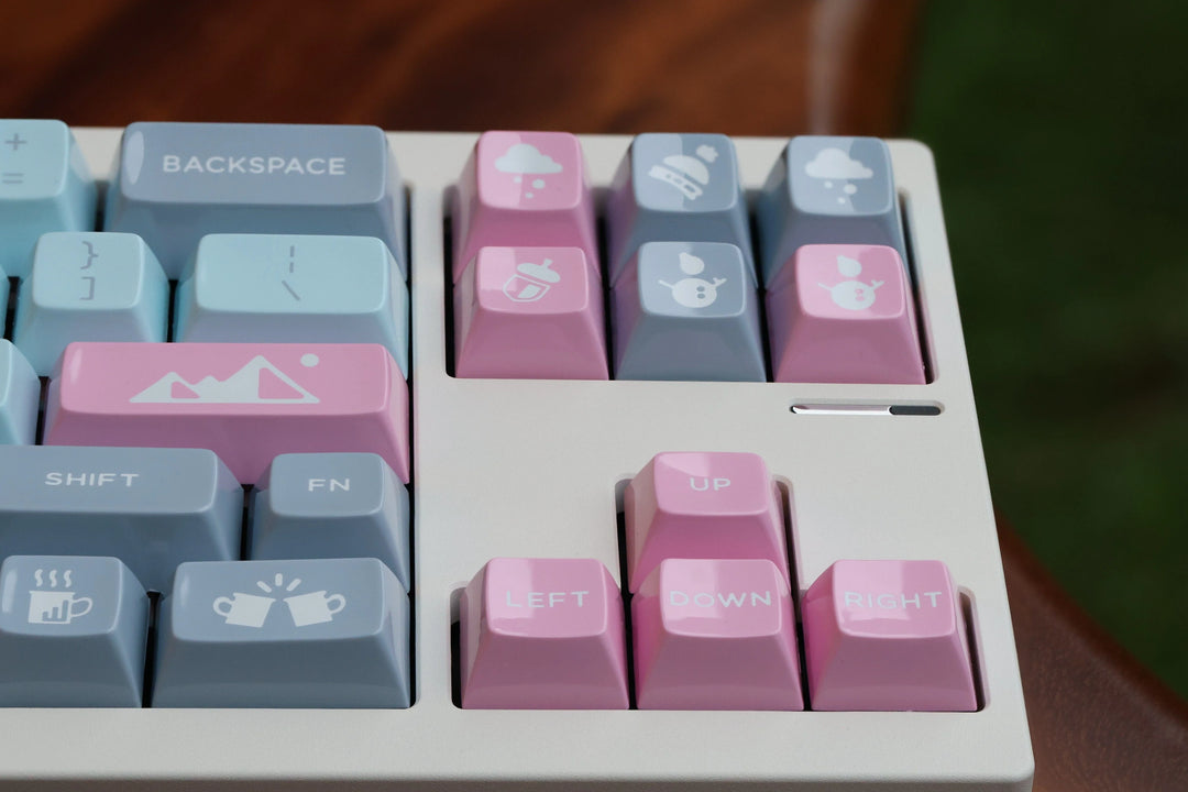 JTK HSA Snow Camping ABS Doubleshot Glossy Surface Keycap Set