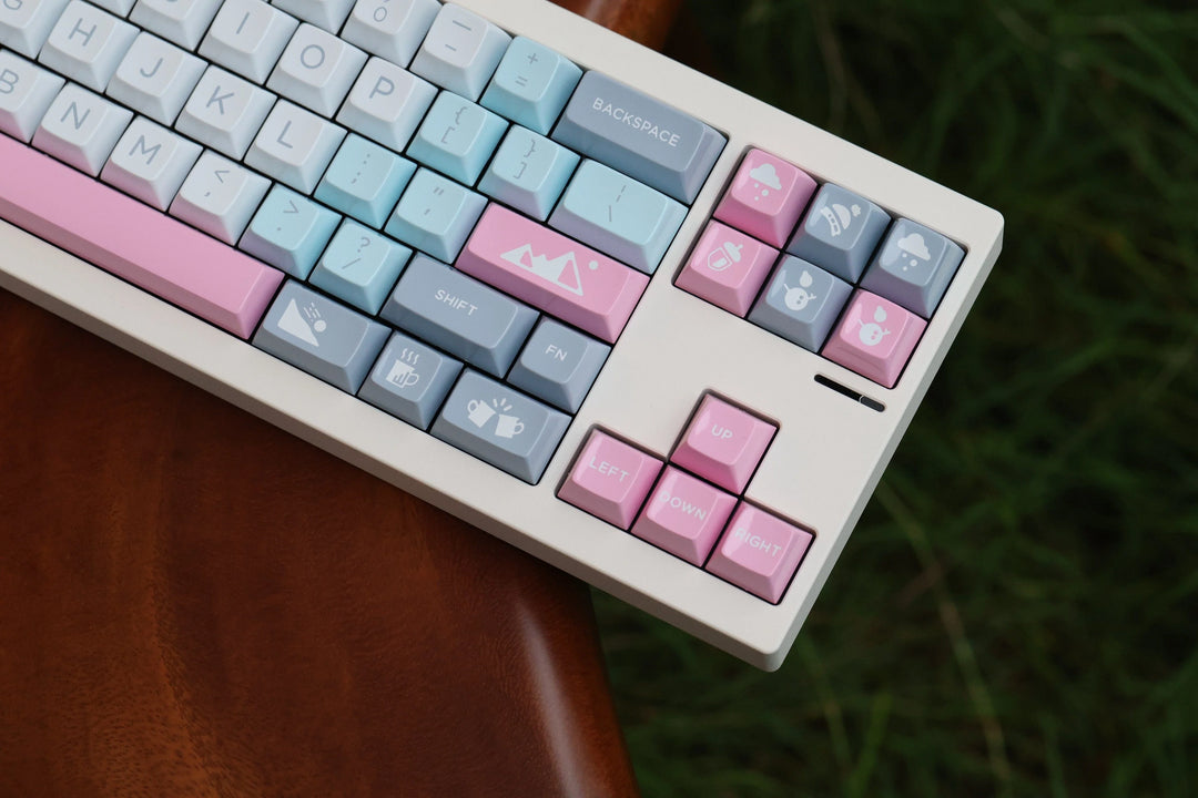 JTK HSA Snow Camping ABS Doubleshot Glossy Surface Keycap Set