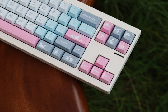 JTK HSA Snow Camping ABS Doubleshot Glossy Surface Keycap Set