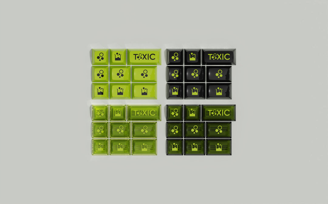 [In-stock] JTK TOXIC HSA Profile ABS Doubleshot Glossy Surface Keycap Set