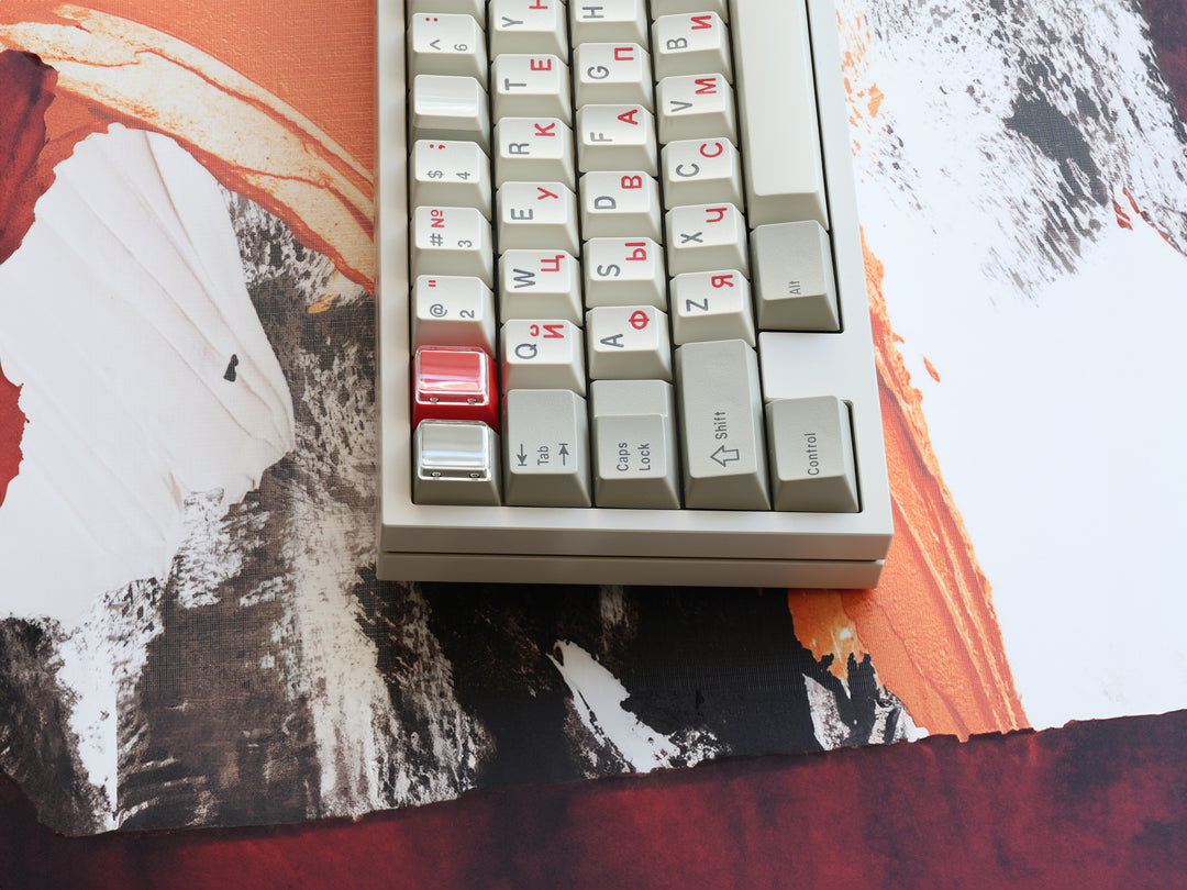 [In-stock] JTK Beige Cherry Profile PBT&ABS Tripeshot Keycap Set
