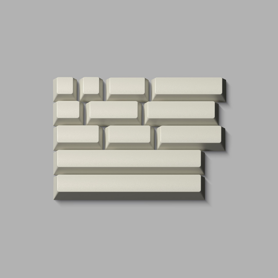 [In-stock] JTK Beige Cherry Profile PBT&ABS Tripeshot Keycap Set