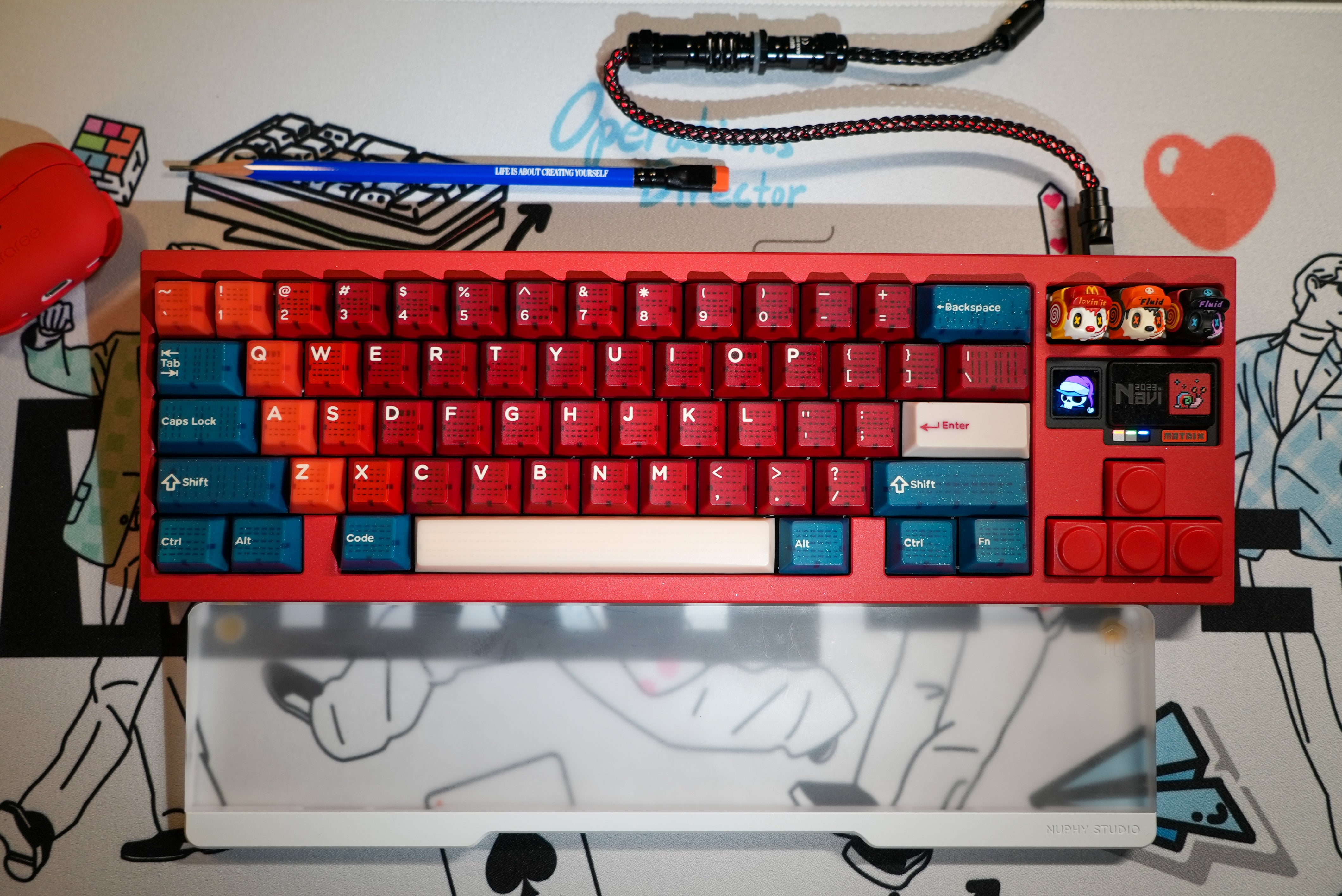 In-stock] Hifi Fox x Domikey Red Bean ABS Doubleshot Cherry