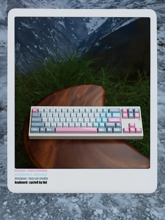 JTK HSA Snow Camping ABS Doubleshot Glossy Surface Keycap Set