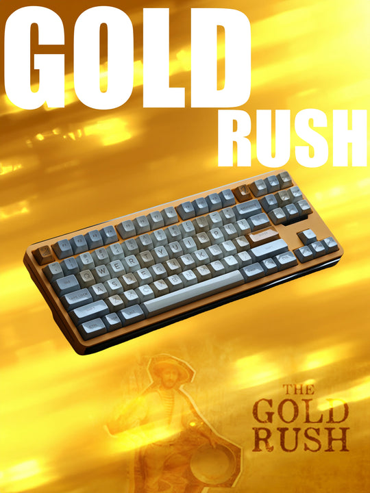 JTK HSA Gold Rush ABS Doubleshot Glossy Surface Keycap Set