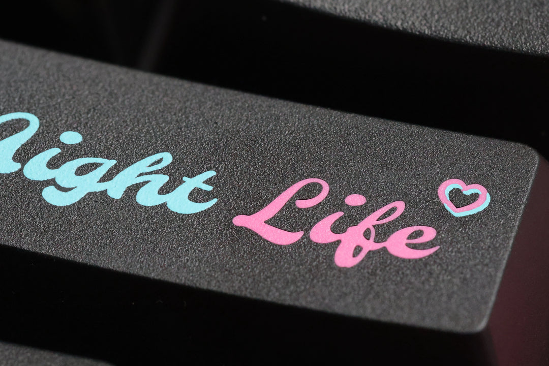 JTK NightLife Cherry Profile ABS Tripeshot Keycap Set