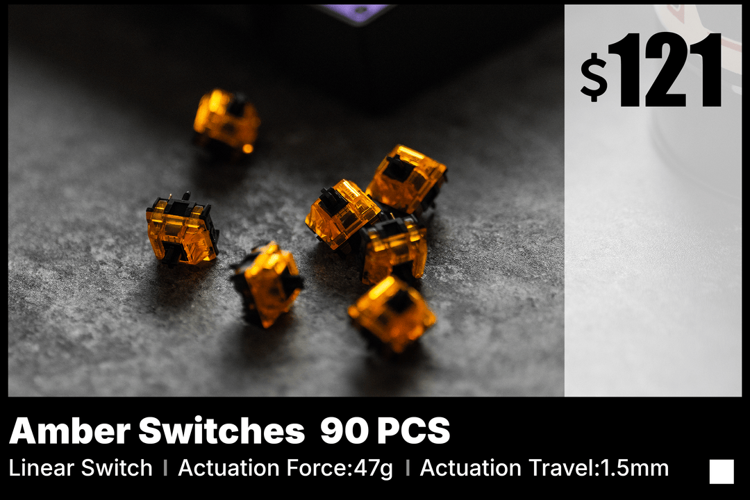 [Instock] Nooir K2 Extra Add-ons Pianist Keycaps&Amber Switch