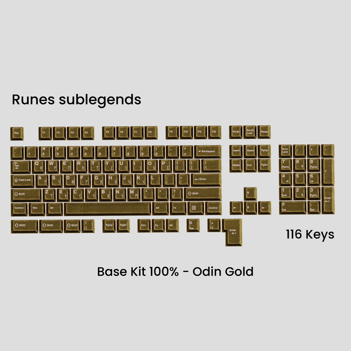 [GB] Awekeys Viking Antiques Full Metal Keycaps - Base Kit