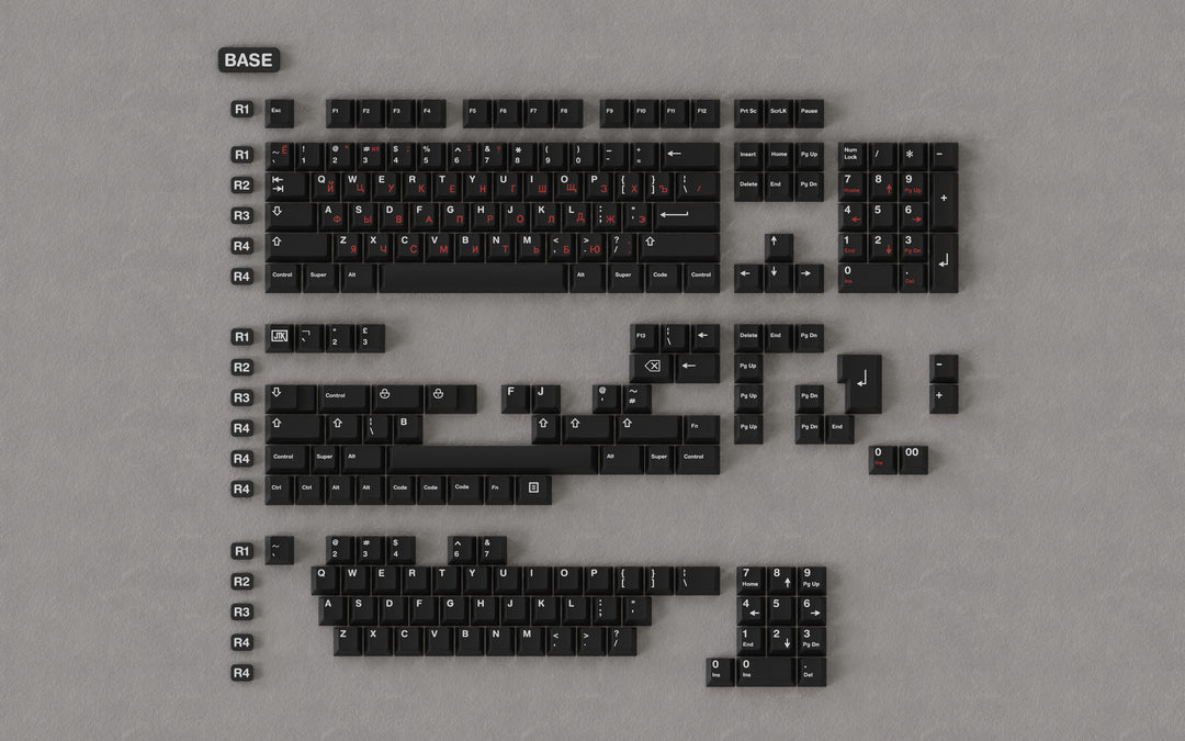 [In-stock] JTK RUSSIAN Cherry Profile Doubleshot ABS Keycap Set