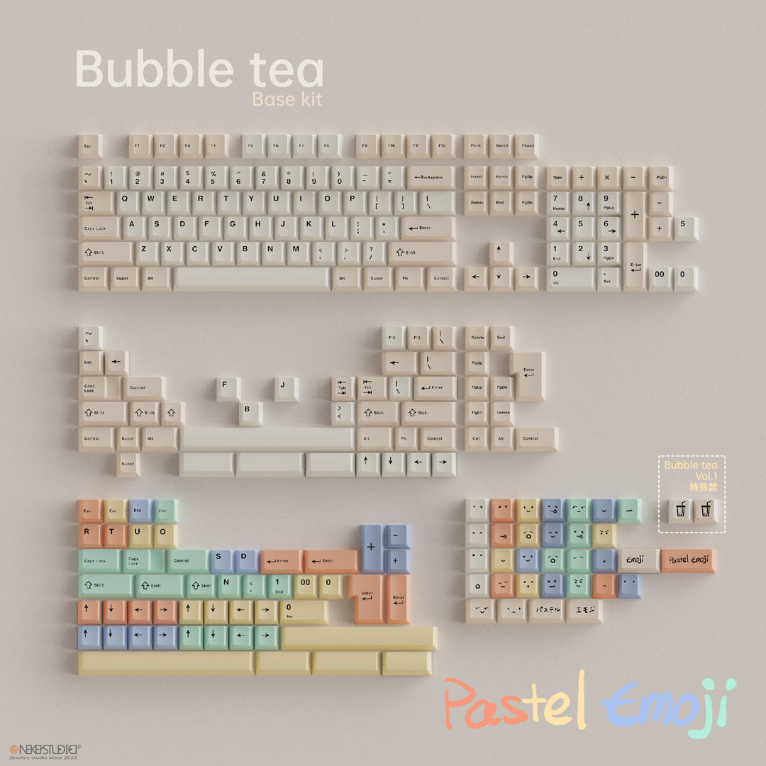 [Group Buy] Onekey Studio Bubble Tea Cherry Profile Keycaps