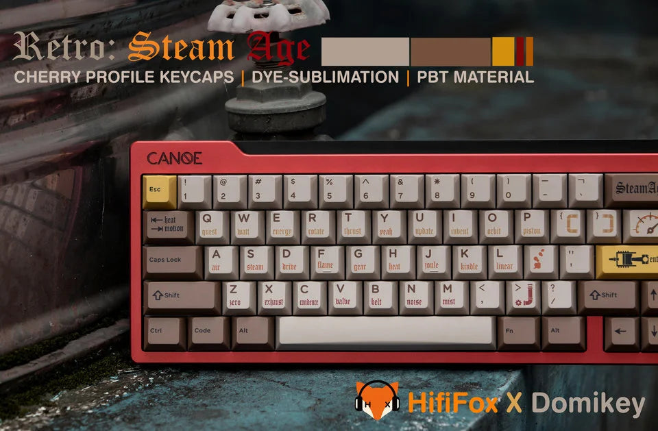 [In-stock] Retro: Steam Age Cherry Profile Keycaps