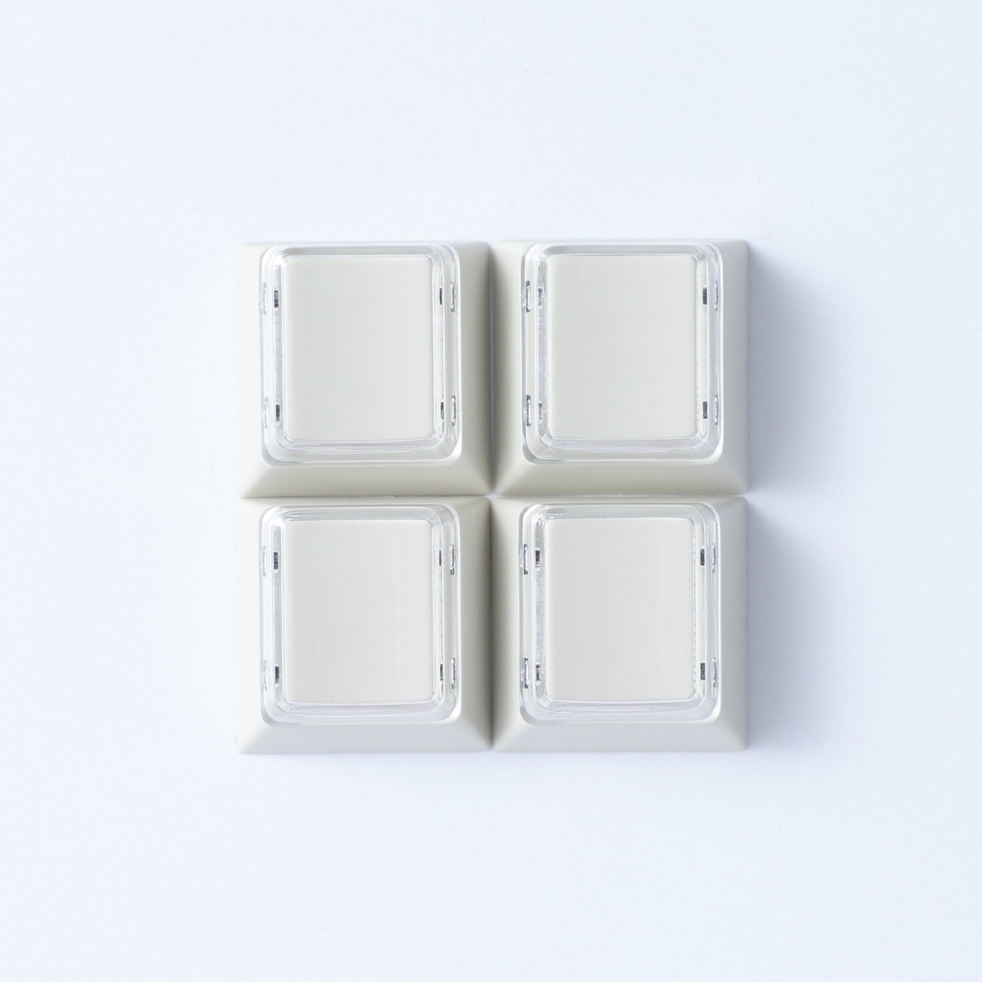 [In-stock] JTK Beige Cherry Profile PBT&ABS Tripeshot Keycap Set