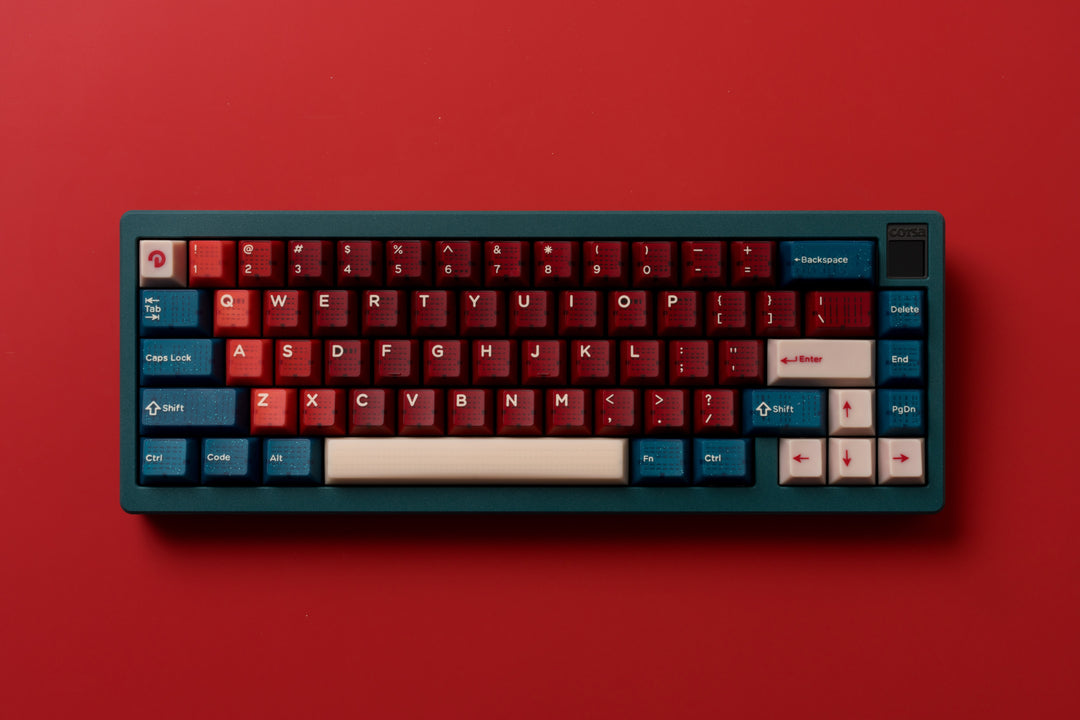 [In-stock] Hifi Fox x Domikey Red Bean ABS Doubleshot Cherry Profile Keycap Set