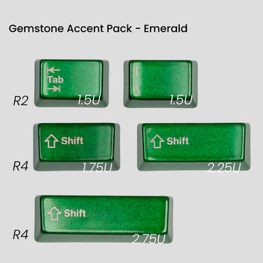 [GB] Awekeys Viking Antiques Full Metal Keycaps - Gemstone Accent Pack