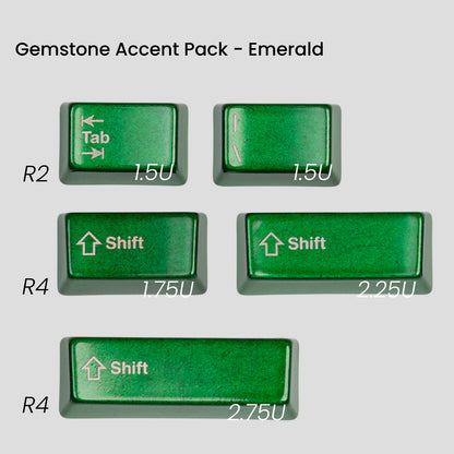 [GB] Awekeys Viking Antiques Full Metal Keycaps - Gemstone Accent Pack