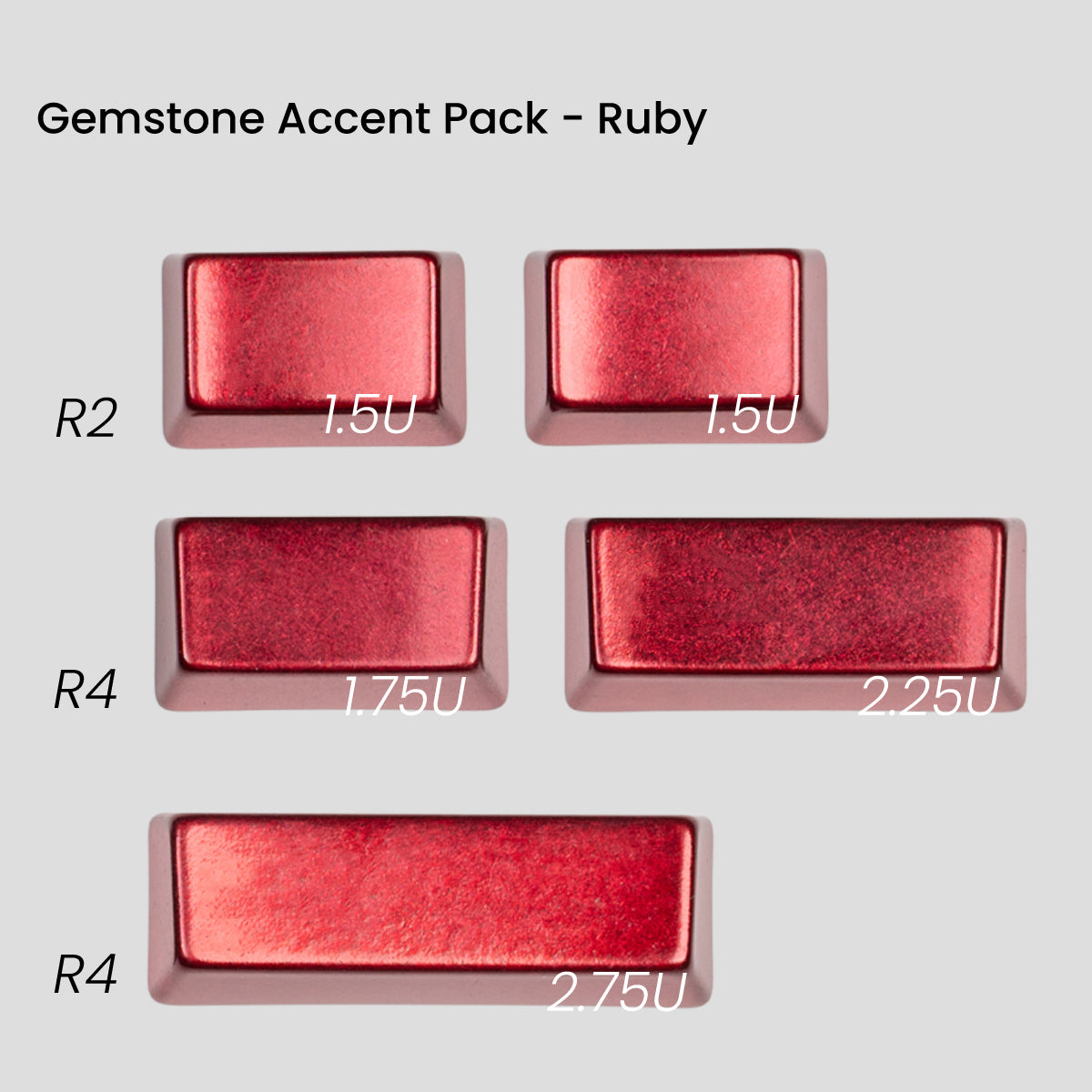 [GB] Awekeys Viking Antiques Full Metal Keycaps - Gemstone Accent Pack