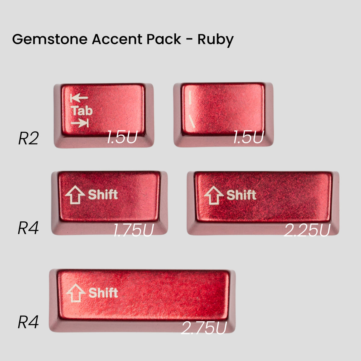 [GB] Awekeys Viking Antiques Full Metal Keycaps - Gemstone Accent Pack