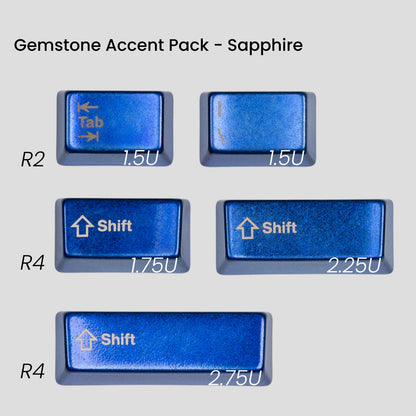 [GB] Awekeys Viking Antiques Full Metal Keycaps - Gemstone Accent Pack