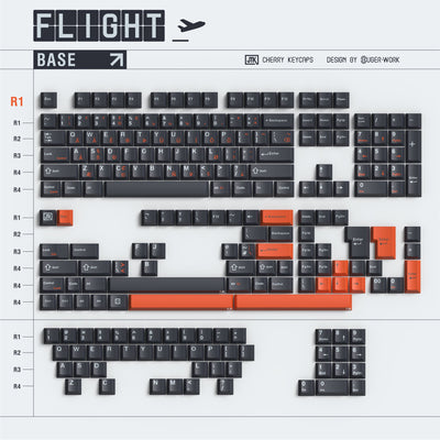 [In-stock] JTK FLIGHT Cherry Profile Doubleshot ABS Keycap Set