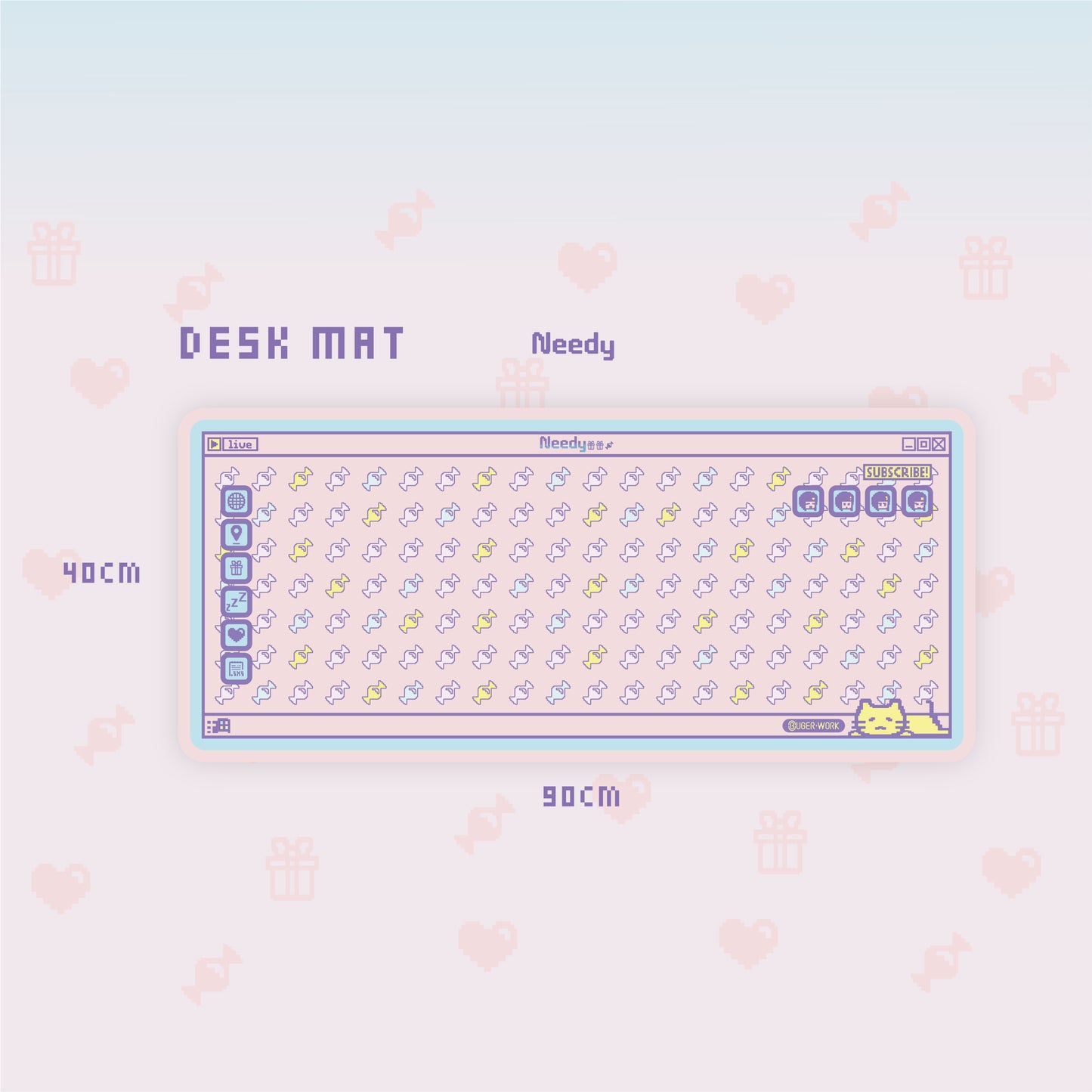 [In-stock] JTK NEEDY CANDY Cherry Profile Doubleshot ABS Keycap Set