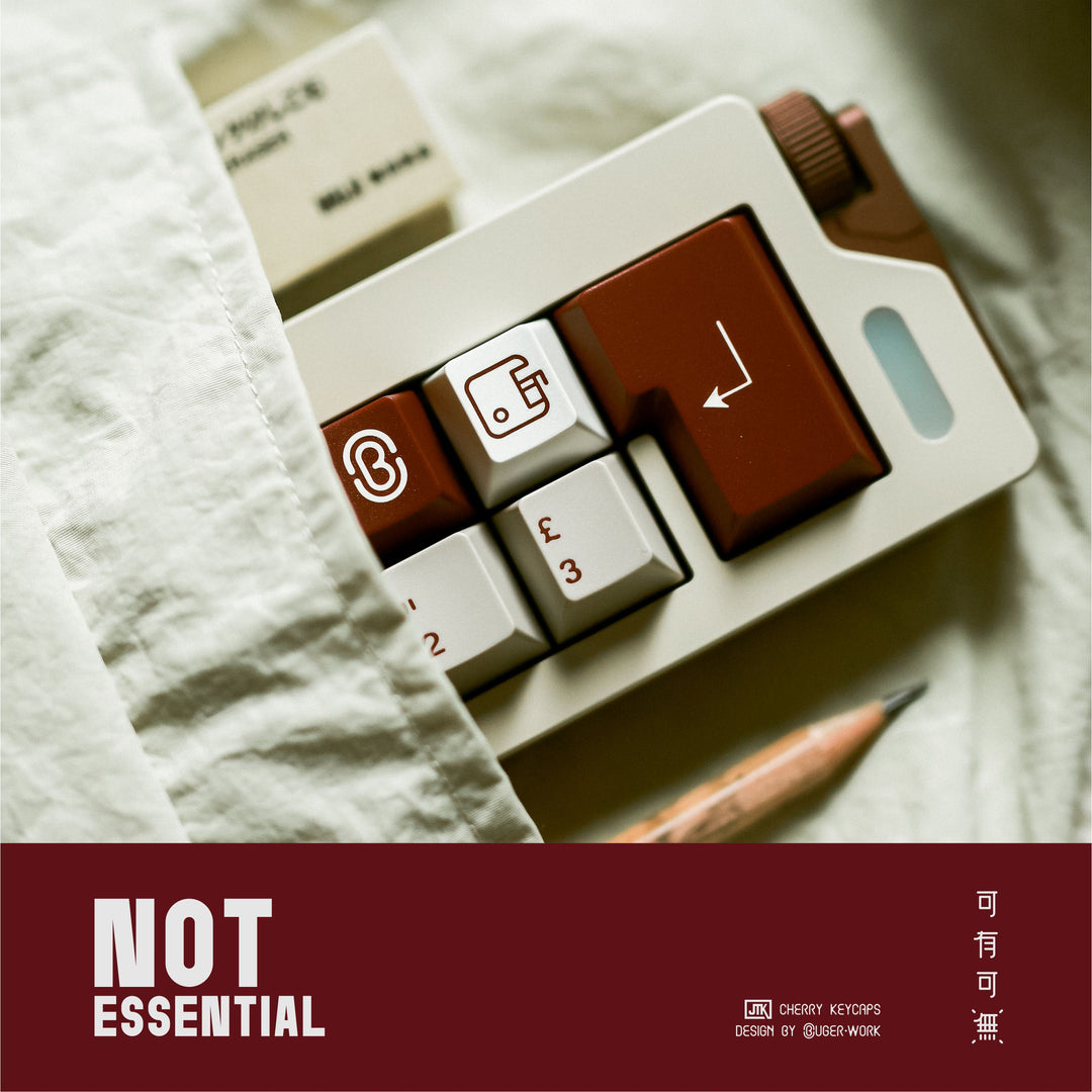 [In-stock] JTK Not Essential Cherry Profile Doubleshot ABS Keycap Set