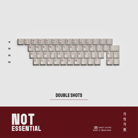 [In-stock] JTK Not Essential Cherry Profile Doubleshot ABS Keycap Set