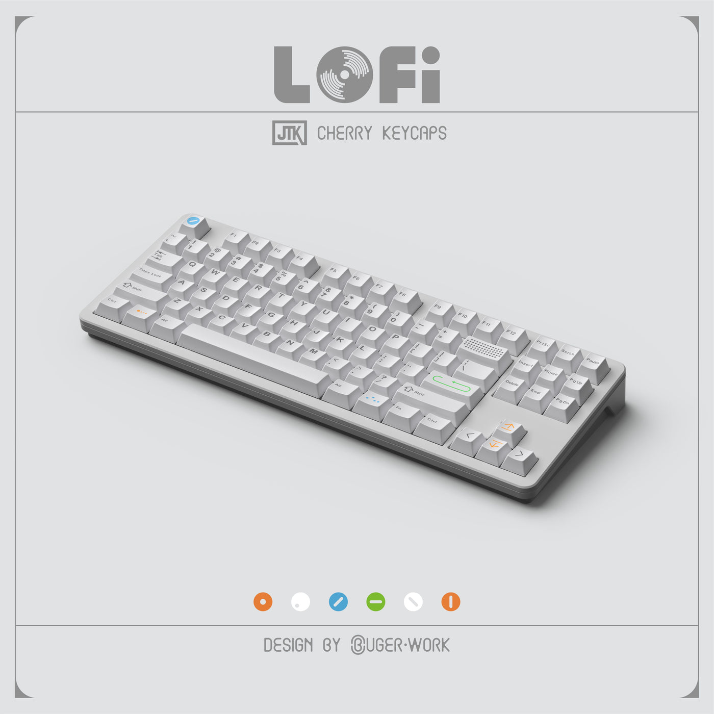 [In-stock] JTK LOFI Cherry Profile Doubleshot ABS Keycap Set