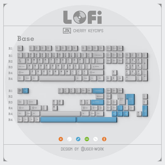 [In-stock] JTK LOFI Cherry Profile Doubleshot ABS Keycap Set